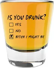 Is You Drunk Design, Funny Shot Glasses for Adults, Drinking Gifts for Women or