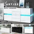 Artiss Buffet Sideboard Cabinet Storage High Gloss Cupboard Hallway Table Unit