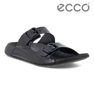 ECCO 2ND COZMO W 科摩可調式休閒真皮涼拖鞋 女鞋 黑色