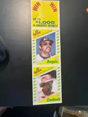 Topps Squirt Baseball Card PANEL Unpunched REGGIE JACKSON & GEORGE HENDRICK