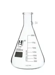 Filtering Flask, 2000Ml - Borosilicate Glass - Conical Shape, with Integral Side