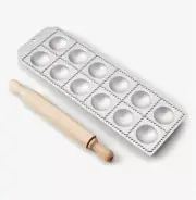 Verve Culture Alla Cucina 12-Piece Ravioli Mold & Rolling Pin