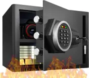25cm(H) 0.8 Cub Safe Box, Small Safe with Digital Keypad, Mute Functio