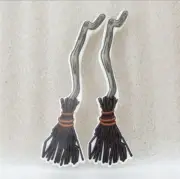 5 pc. Planar Resin Hair Bow Flatback Halloween 1226706 38mm witch broom