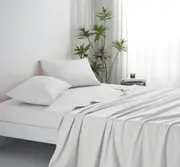 1000TC Bamboo Cotton Sheet Sets Fitted Flat Sheet Pillowcases All Size