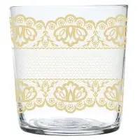 在飛比找Yahoo奇摩購物中心優惠-《EXCELSA》寬口玻璃杯(黃蕾絲370ml) | 水杯 