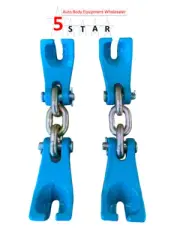 Pair of Curved Claw Hooks Bumper Pull Auto Body Frame Machine Chains