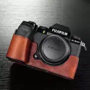 Handmade Genuine Leather Camera Half Body Case Bag Cover For Fujifilm XS10 X-S10