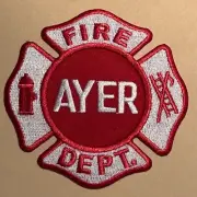 Ayer Massachusetts Fire Department Patch Firefighter Vintage