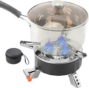 Camp Stoves for Camping | Camping Cooking Stove Single Cooker,6800W Foldable Burner with Precise Heat Control, Cooking Tools Outdoor Gear for Fishing Hiking BBQ Backpacking