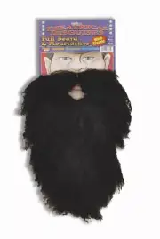 Black Pirate Full Beard and Mustache Costume Accessory Theatrical
