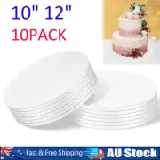 12" 10" Inch Masonite Cake Board 5mm White Round 10Pcs Wedding Favour Cake Boxes