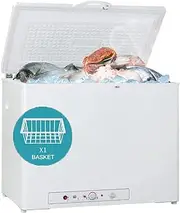 SMETA 2-Way Propane Chest Freezer 200L Gas/Electric 240V Outdoor RV Refrigerator Off-grid Living Life Lockable Absorption Deep Freezer for Camper Van, Large Capacity 7.1 Cu.Ft, White