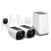 Eufy Security Premium Home Kit Includes eufyCam 3 (S330) 2-Pack with Homebase3 / 1x eufy 2K Indoor PT camera / 2x eufy Entry Sensors / 1x eufy Motion Sensor [EUFYBNDL002]