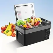 Portable Mini Fridge, Compact Car Refrigerator Electric Car Mini Fridge 25L Portable Compact Small Refrigerator AC/DC Power for Beverage for Vehicle RV Home Bedroom Office Portable Car Fridge for Trav