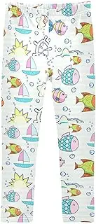 [Caihoyu] Girl's Leggings Pant Soft Comfortable Yoga Pants Elastic Waist Ballet Tights Trousers 4-10T