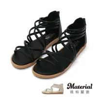 在飛比找momo購物網優惠-【Material瑪特麗歐】女鞋 涼鞋 加大細帶交叉環繞羅馬