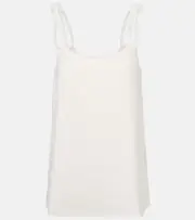 [Max Mara] Max Mara Faida gathered jersey top UK 10 white