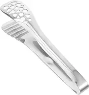 Stainless Steel Food Tongs Heat Resistant Pastry Clamp Non Slip Grip for Chicken Wings Bread BBQ for Home Parties and Use