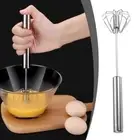 Easy Whisk Semi Automatic Stainless Steel Whisks Hand Push Egg Beater Whip J1H1