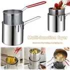 Detachable Handle Deep Frying Pot Tempura Fryer Pan Filter Noodles