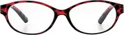 Foster Grant Eye Care Paris Reading Glasses, Translucent Red, 2.00 Magnification
