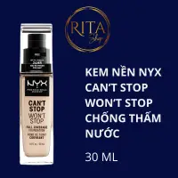 在飛比找蝦皮購物優惠-Nyx Stop Wo 粉底液防水粉底