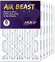 AIRx Filters 16x25x1 Air Filter MERV 11 Pleated HVAC AC Furnace Air Filter, Air Beast 6-Pack Made in the USA