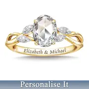 Eternal Reflection of Love Ring Personalised With 2 Names