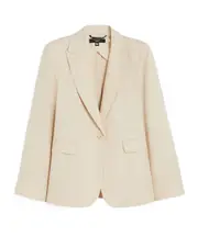 Cotton and linen blazer IT38 ivory