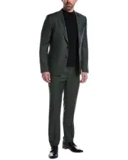 Paul Smith 2Pc Tailored Fit Wool Suit Men's Green 48R