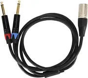 Dual 1 4 Inch to XLR Male Y Splitter Cable,Clear Sound Sign Cable Matters Dual 1/4 Inch to XLR Stereo,No Current Male,for Microphones Mixers (2m)