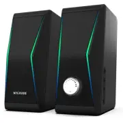 Computer Speakers, Bluetooth 5.0 Hi-Fi Stereo PC Speakers, 4 Dynamic Lighting...