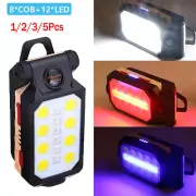 Magnetic COB LED Work Light USB Rechargeable Camping Lamp Torch Flashlight +Hook