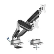 Brateck LDT52-C024U Dual Monitor Economy Heavy-Duty Gas Spring Monitor Arm with USB 3.0 Port
