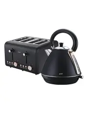 [Pronti] Rose Trim Collection Toaster & Kettle Bundle in Black