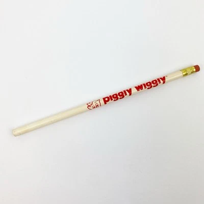 Vintage Piggly Wiggly Pencil Wooden Lead Unused Unsharpened Grocery Store 90s