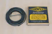 Vintage Corwico Braidlite Cornish Wire Company - 25 FT - Blue - New in Box - NOS