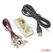 Zero Delay LED Arcade MAME Encoder USB To PC 5Pin Joystick PCB Board+Cables