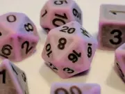 Purple Invocation Dice Set Poly RPG DnD Dungeons Dragons AD&D Pathfinder d20
