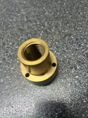 1” 8 pitch left hand flange type Acme brass nut. NOS.
