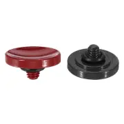 Shutter Release Button Camera Shutter Button Concave, Dark Red/Black 2pcs