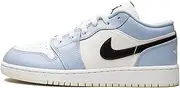 [Nike] Air Jordan 1 Low Grade School, Ice Blue/Black-sail-white, 5.5 Big Kid