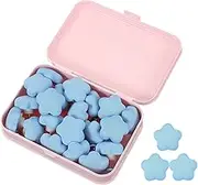 uxcell 20 Pcs Duvet Cover Pins to Hold Comforter Inside, Duvet Clips with Soft Fabric Material for Quilt Cushions Curtain, Light Blue (Flower)