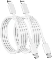 USB C to Lightning Cable (2pack 6ft), Apple MFi Certified iPhone Fast Charger 2m, Power Delivery Original Type C Charging Cord for Apple iPhone 13/12/11 Pro/11/XS MAX/XR/8/7/6s Plus,iPad (White)