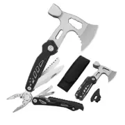 Best Multi Function Purpose Axe Hatchet Hammer Knife Tool Camping Survival Steel