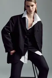 corset pant in black