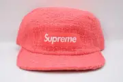 SUPREME SS16 BOUCLÉ CAMP CAP HAT CORAL BRAND NEW JORDAN KOBE DUNK BOX LOGO