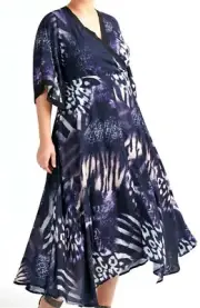 TS TAKING SHAPE plus S - M/ 18 Mixed Animal Print Dress floaty lined NWT rrp$200