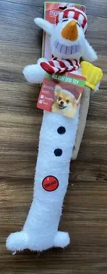 Multipet Loofa Holiday Toys Snowman 18 Inches With Squeaker